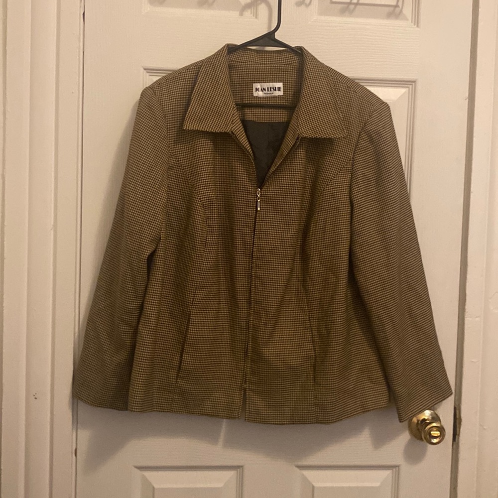 Vintage Plus Size Black and Brown Joan Leslie Blazer